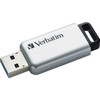 Verbatim 64GB Store 'n' Go Secure Pro USB 3.0 Flash Drive with AES 256 Hardware Encryption - Silver VER98666