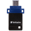 64GB Store 'n' Go Dual USB 3.0 Flash Drive for USB-C&trade; Devices - Blue VER99155