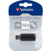 Verbatim 16GB Pinstripe USB Flash Drive - Black VER49063