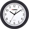 Lorell 9" Round Profile Wall Clock LLR60987