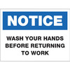 Lorell NOTICE Wash Hands Sign LLR00251
