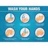 Lorell WASH YOUR HANDS 6 Steps Sign LLR00255