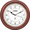 Lorell 13-1/4" Round Wood Wall Clock LLR60986