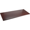 Lorell Quadro Sit/Stand Straight Edge Mahogany Tabletop LLR59605