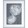 Lorell White Flower Design Framed Abstract Art LLR04479