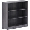 Lorell Weathered Charcoal Laminate Bookcase LLR69626