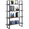 Lorell SOHO 4-Shelf Metal Frame Bookcase LLR97620