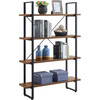 Lorell SOHO 4-Shelf Metal Frame Bookcase LLR97619