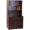 Lorell Essentials Mahogany Laminate Stack-on Bookshelf LLR69614