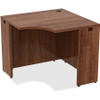Lorell Essentials Series Walnut Laminate Corner Desk LLR34391