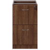 Lorell Essentials Series Walnut Hanging Pedestal - 2-Drawer LLR69986