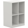 Lorell White Double Cubby/Locker Storage Base LLR42401