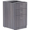 Lorell Weathered Charcoal Laminate Desking Pedestal LLR69558