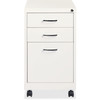 Lorell White 3-drawer Mobile Pedestal File LLR21028