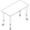 Lorell Height-adjustable 48" Rectangular Table LLR69582