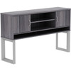 Lorell Relevance Series Charcoal Laminate Office Furniture Hutch LLR16219