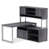 Lorell Relevance Series Charcoal Laminate Office Furniture Hutch LLR16219