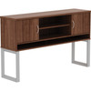 Lorell Walnut Laminate Freestanding Hutch LLR16240