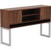 Lorell Walnut Laminate Freestanding Hutch LLR16240