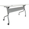 Lorell White Laminate Flip Top Training Table LLR60744