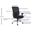 Lorell Big & Tall Mid-back Task Chair LLR62625