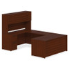Lorell Prominence 2.0 Mahogany Laminate Left-Pedestal Credenza - 2-Drawer LLRPC2472LMY
