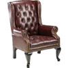 Lorell 777 QA Queen Anne Wing-Back Reception Chair LLR60605