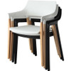 Lorell Wood Legs Stack Chairs LLR42959