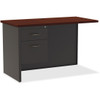 Lorell Mahogany Laminate/Charcoal Modular Desk Series - 2-Drawer LLR79156