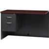 Lorell Mahogany Laminate/Charcoal Modular Desk Series - 2-Drawer LLR79156