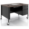 Lorell Fortress Series Walnut Top Teacher's Desk LLR66943