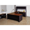 Lorell Walnut Laminate Commercial Steel Desk Series Pedestal Desk - 2-Drawer LLR79145
