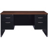 Lorell Walnut Laminate Commercial Steel Desk Series Pedestal Desk - 4-Drawer LLR79141