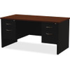 Lorell Walnut Laminate Commercial Steel Desk Series Pedestal Desk - 4-Drawer LLR79141