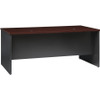 Lorell Mahogany Laminate/Charcoal Modular Desk Series Pedestal Desk - 2-Drawer LLR79150