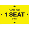 Avery&reg; Surface Safe PLEASE KEEP 1 SEAT APART Decals AVE83073