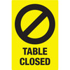 Avery&reg; Surface Safe TABLE CLOSED Preprinted Decals AVE83075