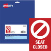Avery&reg; Surface Safe SEAT CLOSED Chair Decals AVE83076
