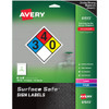 Avery&reg; 8"x8" Removable Label Safety Signs AVE61513