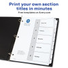 Avery&reg; Classification Folder 5-tab TOC Dividers AVE11821