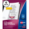 Avery&reg; A-Z Black & White Table of Contents Dividers AVE11829