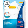 Avery&reg; Big Tab Printable Label Dividers, Easy Peel Labels, 5 Tabs AVE14432