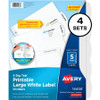 Avery&reg; Big Tab Printable Large White Label Dividers AVE14438