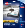 Avery&reg; Clean Edge Inkjet Business Card - White AVE8871