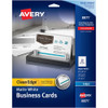 Avery&reg; Clean Edge Inkjet Business Card - White AVE8871
