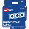 Avery&reg; White Self-Adhesive Reinforcement Labels AVE05720