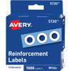 Avery&reg; White Self-Adhesive Reinforcement Labels AVE05720