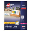 Avery&reg; Clean Edge Laser Business Card - White AVE5870
