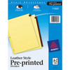 Avery&reg; Preprinted Tab Dividers - Clear Reinforced Edge AVE11323