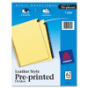 Avery&reg; Preprinted Tab Dividers - Gold Reinforced Edge AVE11350